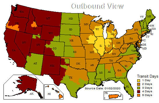 Illinois Shipping Map